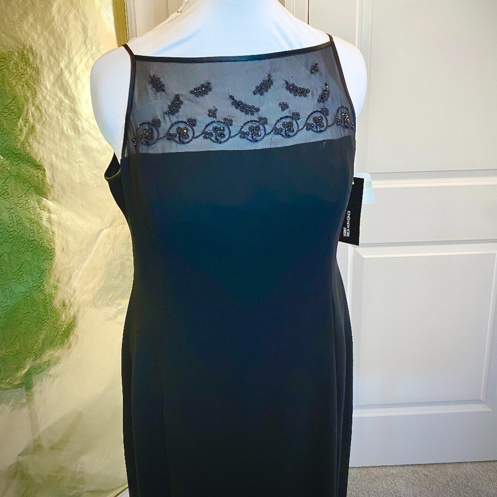 Jones New York - 16 Black knee length sheath Special Occasion dress NWT
